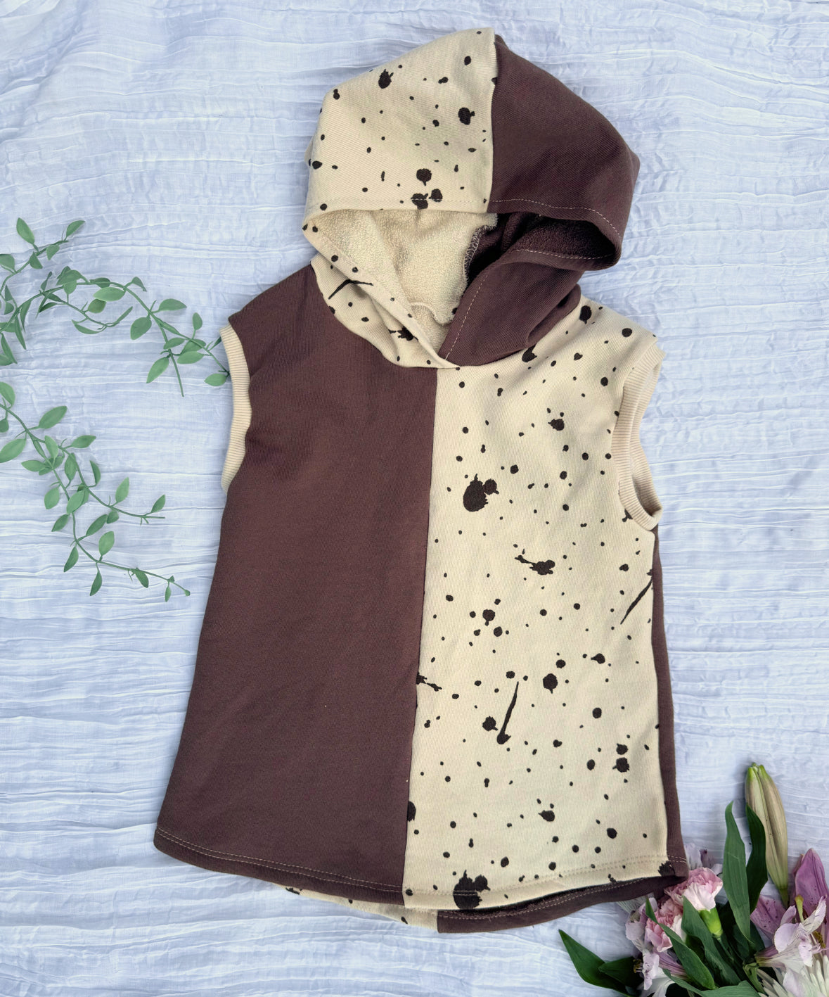 Wide Shoulder Hooded Tank